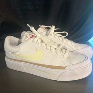 Women's White and Cream Sneakers